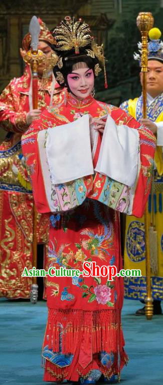 Chinese Beijing Opera Actress Yang Yuhuan Apparels Costumes and Headpieces Tai Zhen Wai Zhuan Traditional Peking Opera Diva Dress Imperial Consort Garment