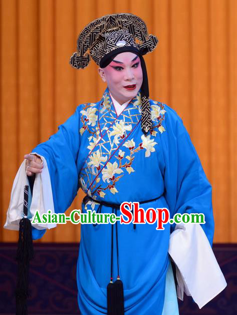 Chun Qiu Pei Chinese Peking Opera Scholar Li Chunfa Garment Costumes and Headwear Beijing Opera Niche Apparels Young Male Clothing