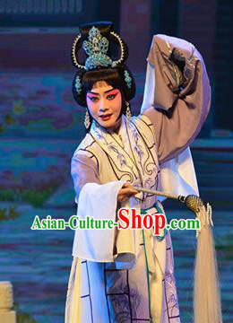 Chinese Beijing Opera Actress Apparels Costumes and Headpieces Mei Lan Ni Chang Traditional Peking Opera Imperial Consort Yang Dress Garment