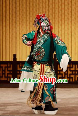 Yan Yang Tower Chinese Peking Opera Swordsman Garment Costumes and Headwear Beijing Opera Hero Xu Shiying Apparels Clothing