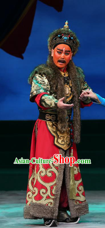 Kangxi Dadi Chinese Peking Opera Wusheng Garment Costumes and Headwear Beijing Opera King Geer Dan Apparels Martial Man Clothing