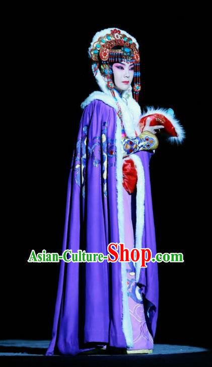 Chinese Beijing Opera Noble Princess Lan Er Apparels Costumes and Headdress Kangxi Dadi Traditional Peking Opera Hua Tan Dress Diva Garment