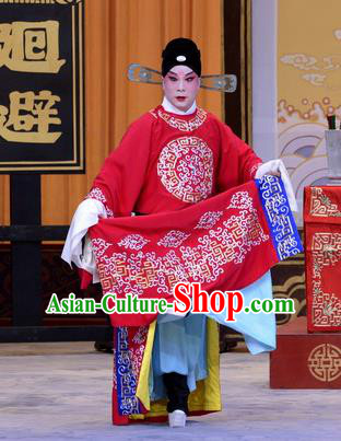 Chen Sanliang Pa Tang Chinese Peking Opera Magistrate Garment Costumes and Headwear Beijing Opera Official Li Fengming Apparels Clothing