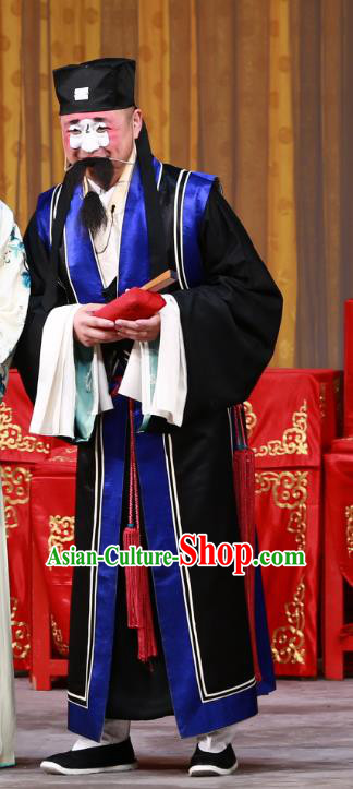 The Mirror of Fortune Chinese Peking Opera Chou Garment Costumes and Headwear Beijing Opera Clown Male Apparels Clothing