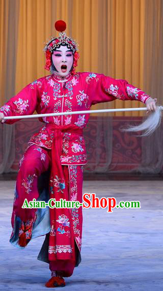Chinese Beijing Opera Martial Girl Apparels Costumes and Headpieces Xin An Yi Traditional Peking Opera Swordsplay Female Luo Yan Dress Garment