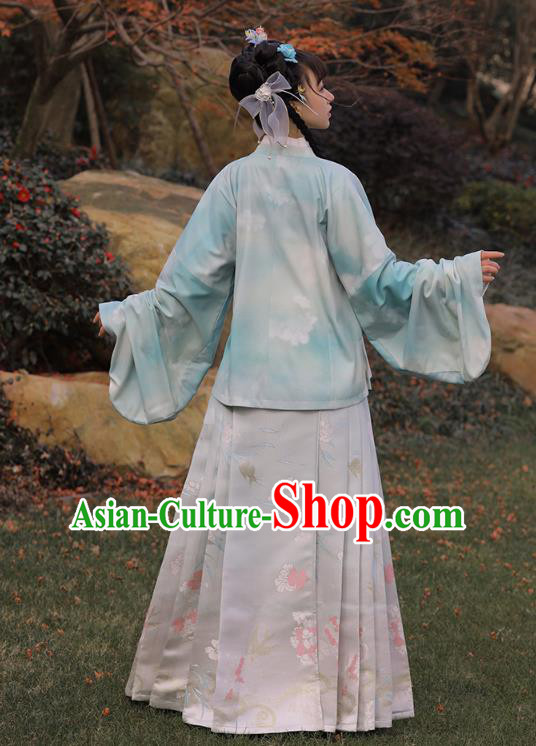 Chinese Ancient Noble Lady Embroidered Hanfu Dress Traditional Ming Dynasty Historical Costumes Apparels for Rich Woman