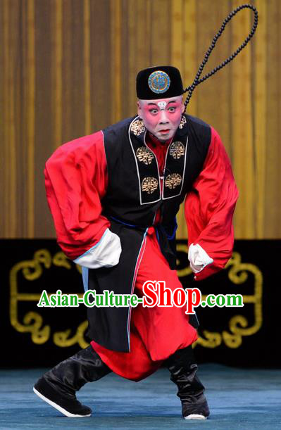 Escaping From the Temple Chinese Peking Opera Chou Garment Costumes and Headwear Beijing Opera Monk Apparels Young Male Clothing