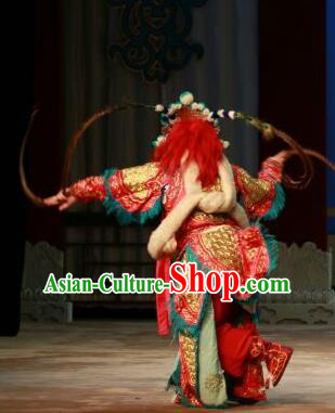 Hongqiao with the Pearl Chinese Peking Opera Wusheng Jia Lan Garment Costumes and Headwear Beijing Opera Martial Male Apparels Armor Clothing