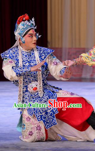 Number One Scholar Matchmaker Chinese Peking Opera Martial Male Garment Costumes and Headwear Beijing Opera Wusheng Yang Yanzhao Apparels Clothing