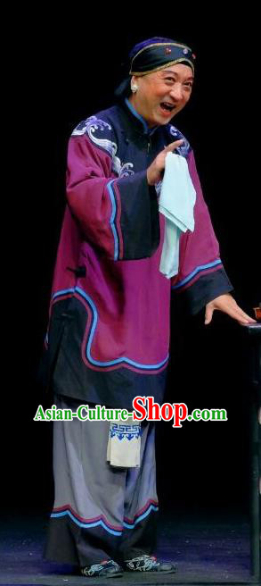 Chinese Beijing Opera Pantaloon Apparels Costumes and Headdress Wu Long Yuan Traditional Peking Opera Dame Dress Elderly Female Garment