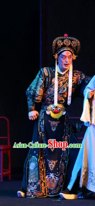Da Meng Chang Ge Chinese Peking Opera Takefu Garment Costumes and Headwear Beijing Opera Wusheng Apparels Martial Male Zhang Anguo Clothing