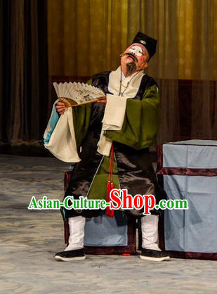 Stealing Silver Pot Chinese Peking Opera Chou Garment Costumes and Headwear Beijing Opera Elderly Male Apparels Landlord Clothing