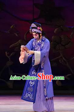 Chinese Beijing Opera Young Mistress Apparels Costumes and Headdress Qing Si Hen Traditional Peking Opera Dress Country Woman Garment