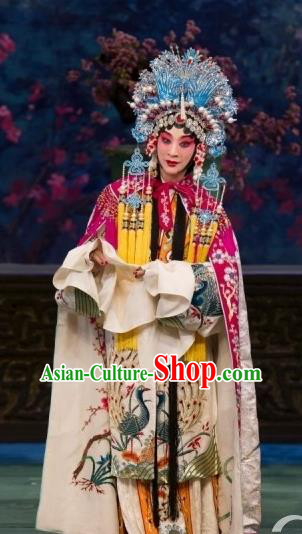 Chinese Beijing Opera Noble Female Apparels Court Lady Costumes and Headdress Imperial Concubine Mei Traditional Peking Opera Dress Hua Tan Garment