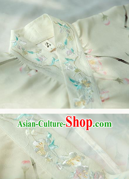 Chinese Ancient Palace Princess Embroidered Hanfu Dress Jin Dynasty Garment Traditional Court Lady Historical Costumes Complete Set