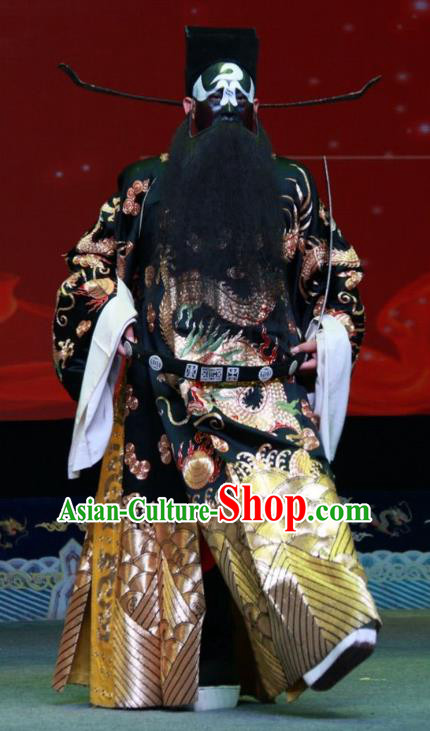 Jian Huang Gu Chinese Bangzi Opera Bao Zheng Apparels Costumes and Headpieces Traditional Shanxi Clapper Opera Official Garment Jing Role Clothing