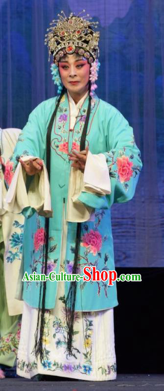 Chinese Jin Opera Diva Fan Lihua Garment Costumes and Headdress Li Hua Return Tang Traditional Shanxi Opera Young Female Dress Hua Tan Apparels