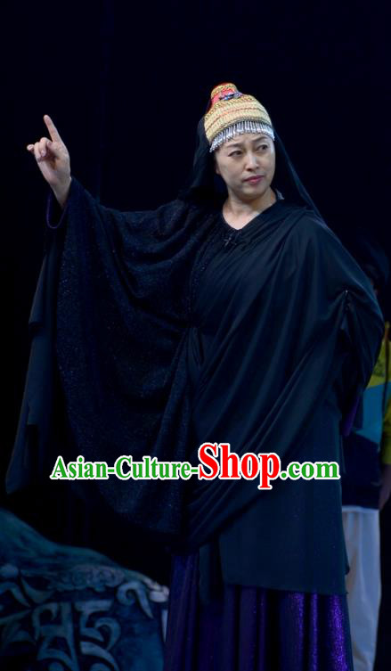 Chinese Hebei Clapper Opera Saintess Garment Costumes and Headdress Sixth Panchen Traditional Bangzi Opera Young Female Dress Apparels