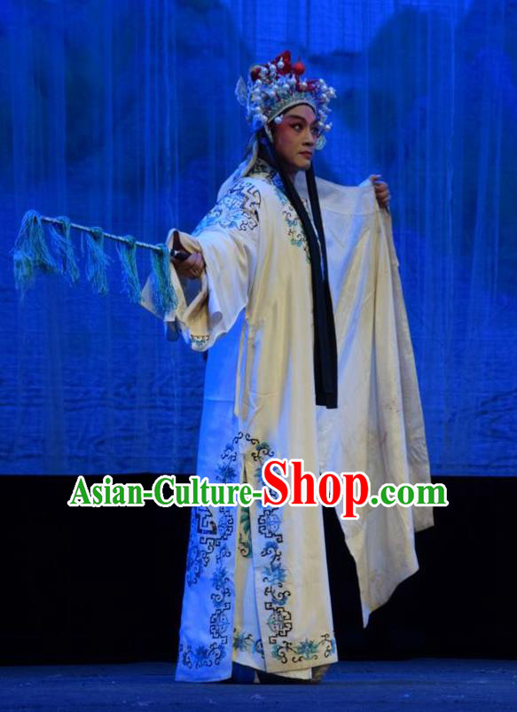 Li Hua Return Tang Chinese Shanxi Opera Young Man Apparels Costumes and Headpieces Traditional Jin Opera Martial Male Garment Wusheng Xue Dingshan Clothing