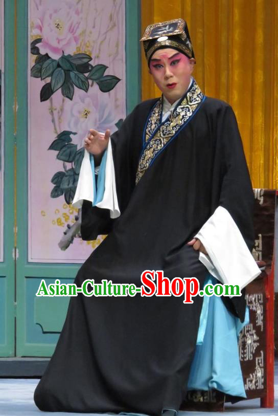 The Story of Jade Bracelet Chinese Bangzi Opera Scholar Zhang Shaolian Apparels Costumes and Headpieces Traditional Hebei Clapper Opera Young Male Garment Niche Clothing
