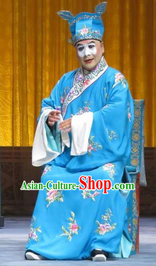 The Story of Jade Bracelet Chinese Bangzi Opera Childe Apparels Costumes and Headpieces Traditional Hebei Clapper Opera Bully Garment Clown Han Chen Clothing