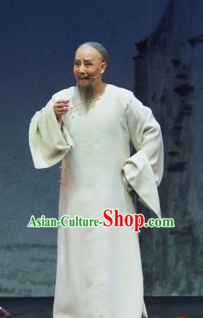 Yu Chenglong Chinese Shanxi Opera Old Man Apparels Costumes and Headpieces Traditional Jin Opera Laosheng Garment Civilian Clothing