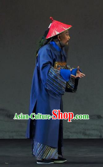 Yu Chenglong Chinese Shanxi Opera Governor Zhang Chaozhen Apparels Costumes and Headpieces Traditional Jin Opera Qing Dynasty Official Garment Clothing