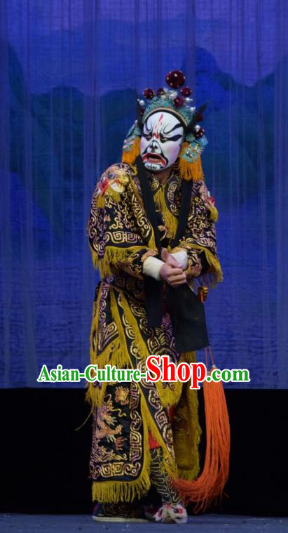 Li Hua Return Tang Chinese Shanxi Opera Wusheng Apparels Costumes and Headpieces Traditional Jin Opera Soldier Garment Warrior Clothing