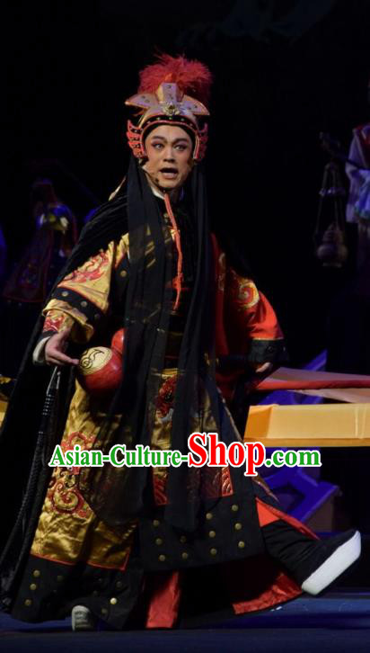 Madam Ruyi Chinese Shanxi Opera General Apparels Costumes and Headpieces Traditional Jin Opera Garment Military Official Clothing