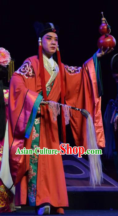 Madam Ruyi Chinese Shanxi Opera Eunuch Apparels Costumes and Headpieces Traditional Jin Opera Palace Servant Garment Clothing