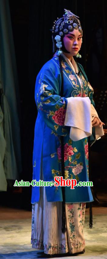 Chinese Jin Opera Noble Rani Garment Costumes and Headdress Han Yang Court Traditional Shanxi Opera Young Female Dress Countess Apparels