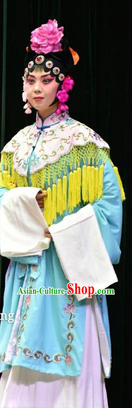 Chinese Jin Opera Court Maid Garment Costumes and Headdress Palm Civet for Prince Traditional Shanxi Opera Figurant Dress Xiaodan Apparels