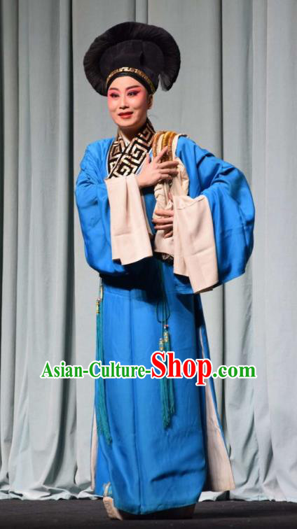 Fifteen Strings of Cash Chinese Shanxi Opera Xiaosheng Apparels Costumes and Headpieces Traditional Jin Opera Scholar Garment Niche Clothing