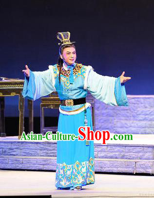 Ba Ersi Yu Shi Chinese Shanxi Opera Young Male Ahmed Apparels Costumes and Headpieces Traditional Jin Opera Xiaosheng Garment Prince Clothing