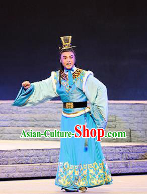 Ba Ersi Yu Shi Chinese Shanxi Opera Young Male Ahmed Apparels Costumes and Headpieces Traditional Jin Opera Xiaosheng Garment Prince Clothing