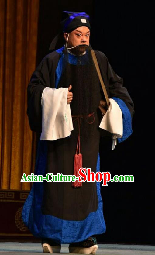 Sacrifice Chinese Shanxi Opera Scholar Apparels Costumes and Headpieces Traditional Jin Opera Retainer Cheng Ying Garment Laosheng Clothing