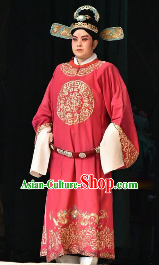 Chinese Shanxi Opera Xiaosheng Apparels Costumes and Headpieces Traditional Jin Opera Young Male Garment Number One Scholar Clothing