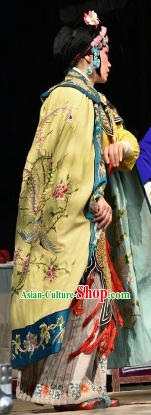 Chinese Jin Opera Female General Zhong Wuyan Garment Costumes and Headdress Sacrifice Traditional Shanxi Opera Martial Woman Apparels Queen Dress