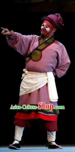 Lan Ke Mountain Chinese Shanxi Opera Beadle Apparels Costumes and Headpieces Traditional Jin Opera Clown Garment Figurant Clothing