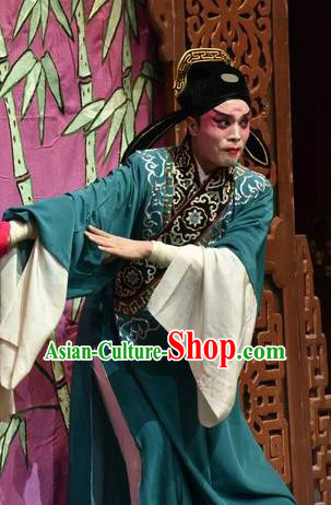 Fu Gui Tu Chinese Shanxi Opera Scholar Ni Jun Apparels Costumes and Headpieces Traditional Jin Opera Xiaosheng Garment Young Male Clothing