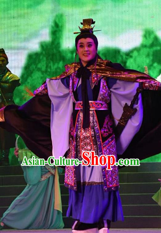 Zhen Luo Nv Chinese Shanxi Opera Scholar Cao Zhi Apparels Costumes and Headpieces Traditional Jin Opera Young Male Garment Childe Clothing