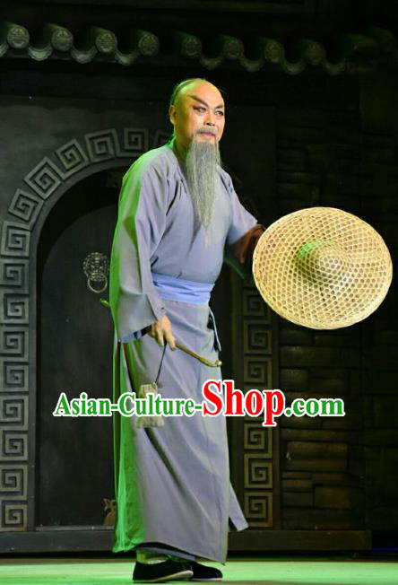 Lian Li Yu Chenglong Chinese Shanxi Opera Old Man Apparels Costumes and Headpieces Traditional Jin Opera Governor Garment Laosheng Clothing