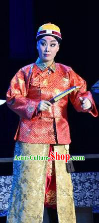 Lian Li Yu Chenglong Chinese Shanxi Opera Emperor Informal Apparels Costumes and Headpieces Traditional Jin Opera Xiaosheng Garment Monarch Kangxi Clothing