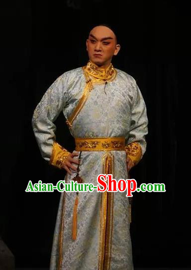 Lian Li Yu Chenglong Chinese Shanxi Opera Childe Le Chun Apparels Costumes and Headpieces Traditional Jin Opera Xiaosheng Garment Young Man Clothing