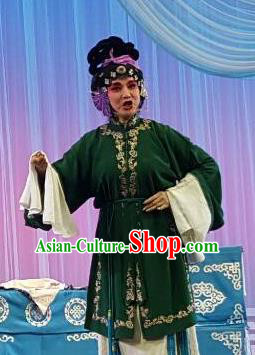 Chinese Jin Opera Actress Liu Mingyue Garment Costumes and Headdress Chun Jiang Yue Traditional Shanxi Opera Young Female Apparels Diva Dress