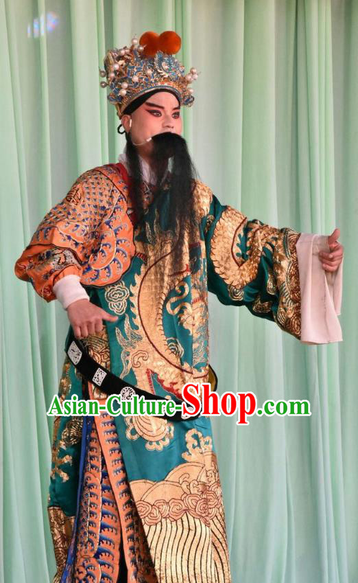 Long Hu Feng Yun Chinese Shanxi Opera Military Official Apparels Costumes and Headpieces Traditional Jin Opera General Garment Armor Clothing