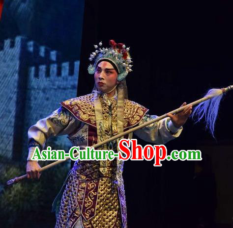 The Butterfly Chalice Chinese Shanxi Opera Soldier Apparels Costumes and Headpieces Traditional Jin Opera Wusheng Garment Martial Male Tian Yuchuan Clothing