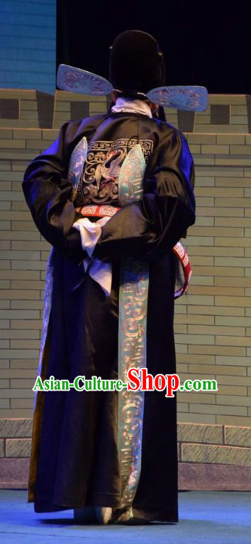 The Butterfly Chalice Chinese Shanxi Opera Laosheng Apparels Costumes and Headpieces Traditional Jin Opera Minister Garment Magistrate Tian Yunshan Clothing