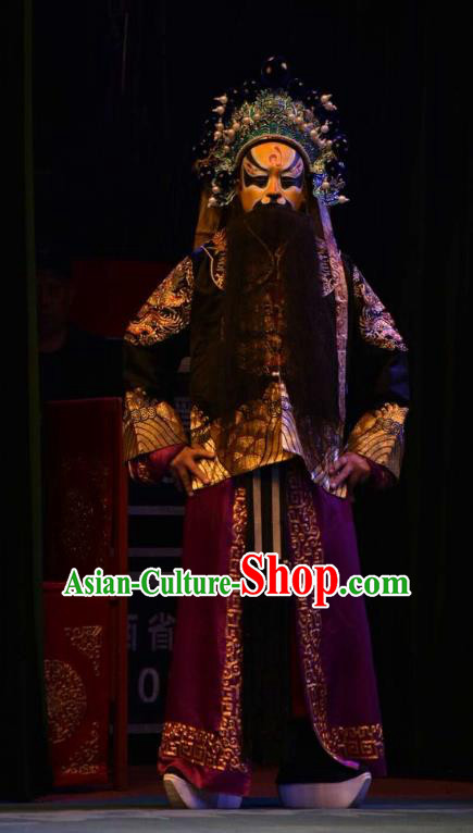 Ming Gong Duan Chinese Shanxi Opera Wusheng Apparels Costumes and Headpieces Traditional Jin Opera Imperial Bodyguard Garment Martial Male Clothing