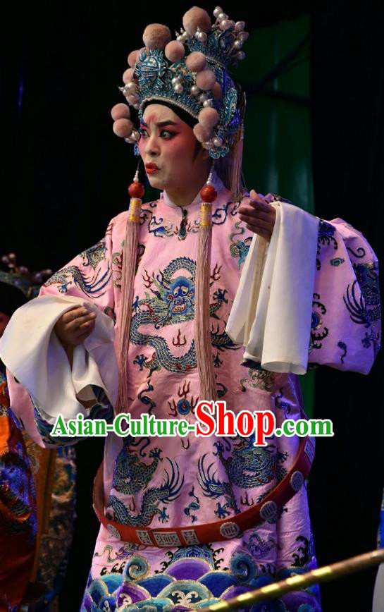Wei Shui River Chinese Shanxi Opera Young Male Apparels Costumes and Headpieces Traditional Jin Opera Xiaosheng Garment Niche Clothing